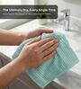 Sea Green & Grey 100% Cotton 400 Gsm Hand Towels Pack Of 8