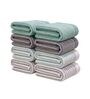 Sea Green, Grey And White 100% Cotton 400 Gsm Hand Towels Pack Of 8