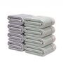 White With Blue & Sea Green Stripes 100% Cotton 400 Gsm Hand Towels Pack Of 8