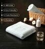 White With Sea Green & Grey Stripes 100% Cotton 400 Gsm Hand Towels Pack Of 8