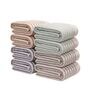 White With Stripes 100% Cotton 400 Gsm Hand Towels Pack Of 8