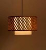 Premium Handmade Rattan Cane Pendant Hanging Light (Black & Beige)