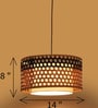 Premium Handmade Rattan Cane Pendant Hanging Light (Black & Black)