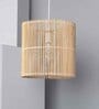 Premium Handmade Rattan Cane Pendant Hanging Light (Black & Natural)