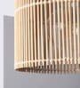 Premium Handmade Rattan Cane Pendant Hanging Light (Black & Natural)