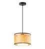 Premium Handmade Rattan Cane Pendant Hanging Light (Black & Natural)