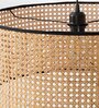 Premium Handmade Rattan Cane Pendant Hanging Light (Black & Natural)