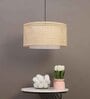 Premium Handmade Rattan Cane Pendant Hanging Light (Black & Natural)