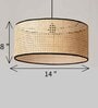 Premium Handmade Rattan Cane Pendant Hanging Light (Black & Natural)