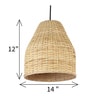 Premium Handmade Rattan Cane Pendant Hanging Light (Black & Olive Green)