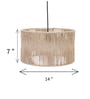 Premium Handwoven Raffia Rattan Cane Pendant Hanging Light (Beige)