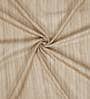 Brown Striped Silk 7 Ft Light Filtering Eyelet Door Curtain