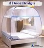 Premium King Size Bed Polyester Mosquito Net In Blue