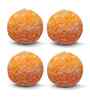 Set Of 4 Orange Wax Motichoor Candles
