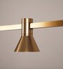 Premium Linear Brass Conical Pendant Light   30W | Adjustable Hanging | 4ft Length