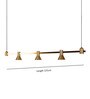 Premium Linear Brass Conical Pendant Light   30W | Adjustable Hanging | 4ft Length