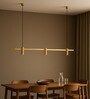 Premium Linear Brass Pendant Light   30W | Adjustable Hanging | 4ft Length