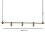 Premium Linear Brass Pendant Light   30W | Adjustable Hanging | 4ft Length
