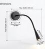 Premium Matte Black LED Wall Light with Flexible Gooseneck Arm