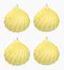Set Of 4 Yellow Wax Modak Candles