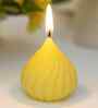 Set Of 4 Yellow Wax Modak Candles