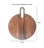 Premium Natural Brown  Handpainted  Wood  Chopping Board