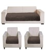 Chocolate Rabbit Fur 5 Seater Sofa Cover Set 3+1+1