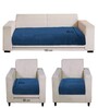 Teal Rabbit Fur 5 Seater Sofa Cover Set 3+1+1