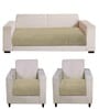 Gold Rabbit Fur 5 Seater Sofa Cover Set 3+1+1