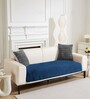 Teal Rabbit Fur 5 Seater Sofa Cover Set 3+1+1