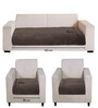 Chocolate Rabbit Fur 5 Seater Sofa Cover Set 3+1+1