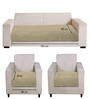 Gold Rabbit Fur 5 Seater Sofa Cover Set 3+1+1