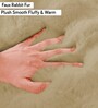 Gold Rabbit Fur 5 Seater Sofa Cover Set 3+1+1