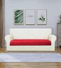 Maroon Rabbit Fur 3 Seater Sofa Cover