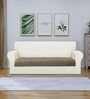 Taupe Rabbit Fur 3 Seater Sofa Cover