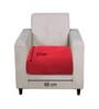 Maroon Rabbit Fur 1 Seater Sofa  Cover Pack of 2