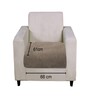 Taupe Rabbit Fur 1 Seater Sofa  Cover Pack of 2