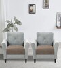 Taupe Rabbit Fur 1 Seater Sofa  Cover Pack of 2
