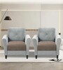 Taupe Rabbit Fur 1 Seater Sofa  Cover Pack of 2