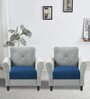 Teal Rabbit Fur 1 Seater Sofa  Cover Pack of 2