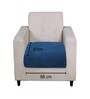 Teal Rabbit Fur 1 Seater Sofa  Cover Pack of 2
