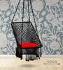 Premium Rectangle shape Fabric Swing in Black & Red Colour