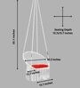Premium Round Shape Fabric Swing in White & RedColour Premium Round Shape Fabric Swing in White & RedColour