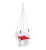 Premium Round Shape Fabric Swing in White & RedColour Premium Round Shape Fabric Swing in White & RedColour