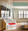 Premium Round Shape Fabric Swing in White & RedColour Premium Round Shape Fabric Swing in White & RedColour