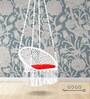 Premium Round Shape Fabric Swing in White & RedColour Premium Round Shape Fabric Swing in White & RedColour
