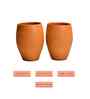 Premium Set of 2 Unglazed Terracotta Glasses