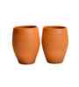 Premium Set of 2 Unglazed Terracotta Glasses