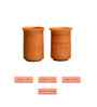 Premium Set of 2 Unglazed Terracotta tumbler