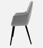 Modern Dining Chair With Armrest In Light Grey Color